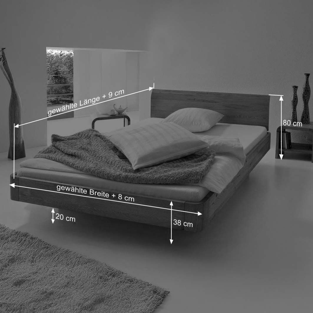 Bett Ecuador Eiche Massivholz
