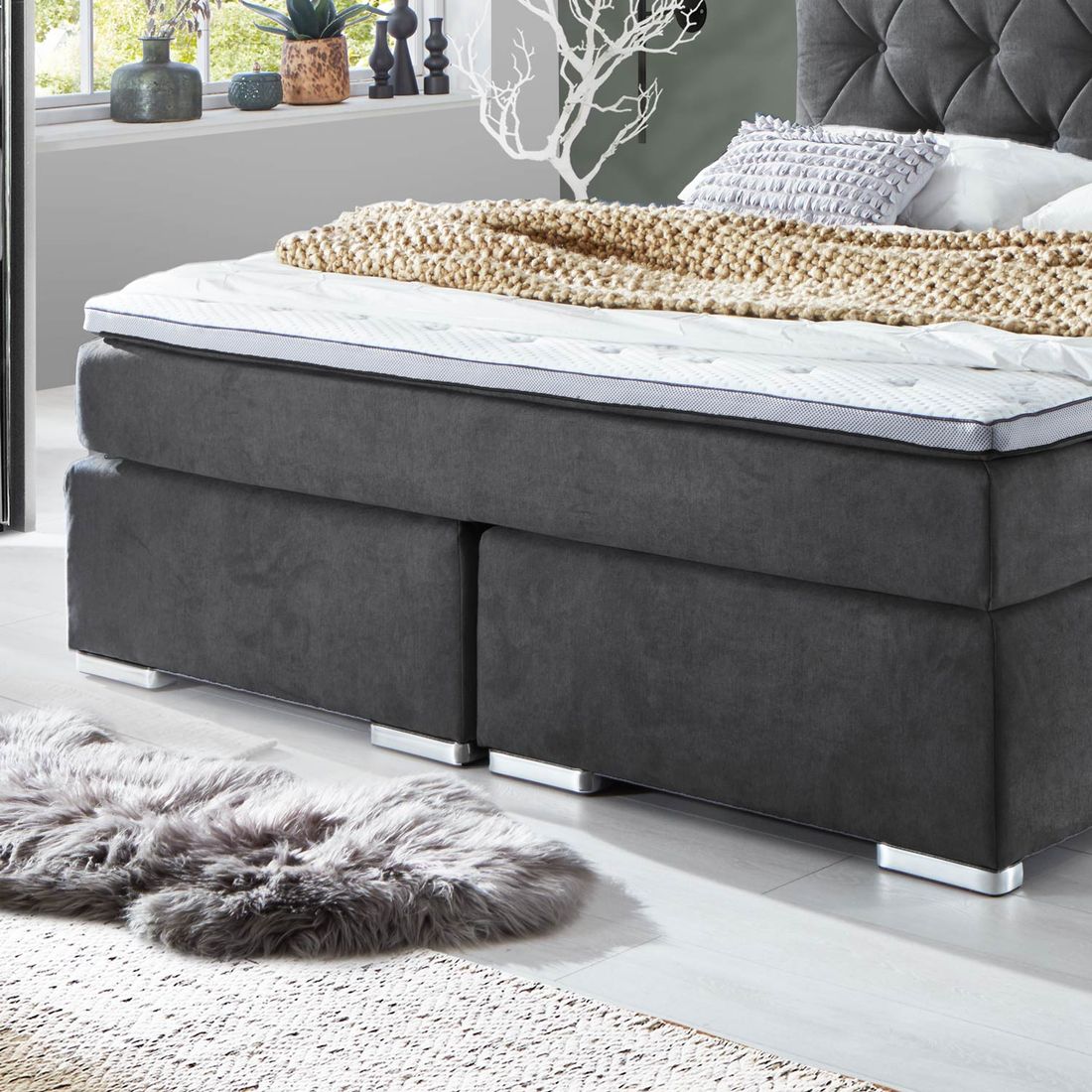 Boxspringbett Bryce Webstoff