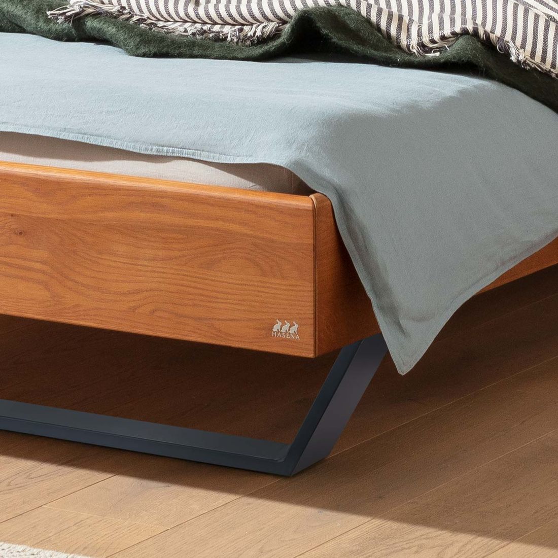 Bett Dunka Eiche Massivholz