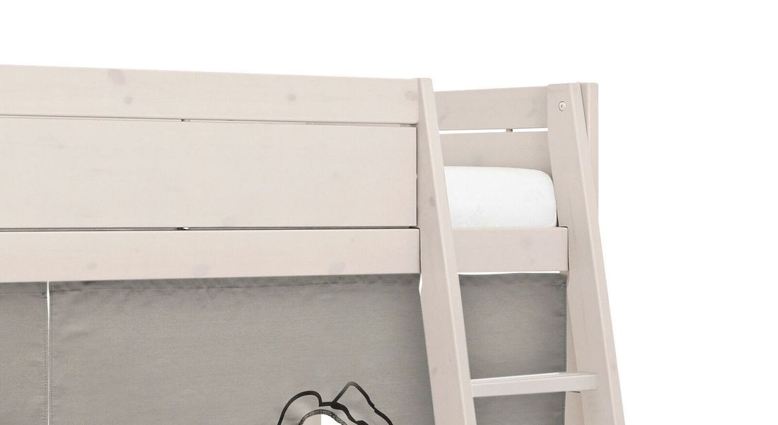 LIFETIME Midi-Hochbett Dino Kiefer Massivholz mit Lattenrost