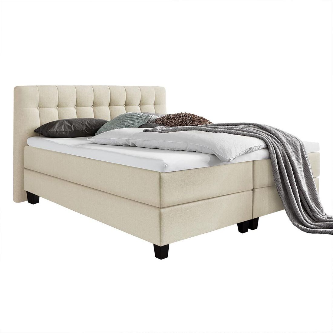 HOMELIV. Boxspringbett Luciano Webstoff