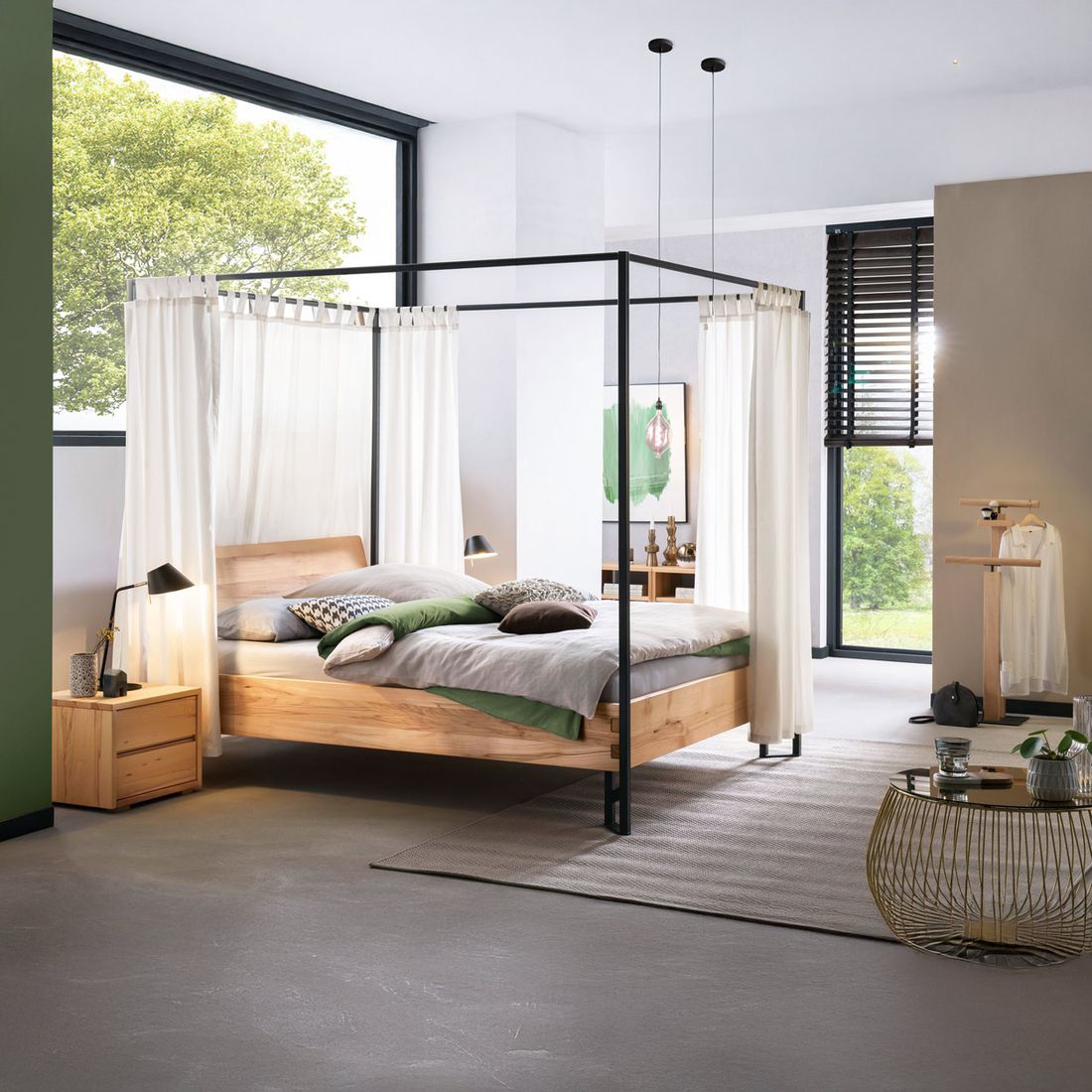 Himmelbett Enja Wildbuche Massivholz