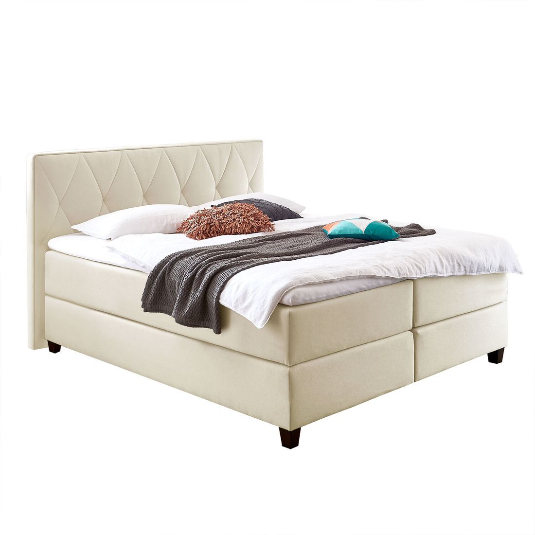 HOMELIV. Boxspringbett Midway Webstoff