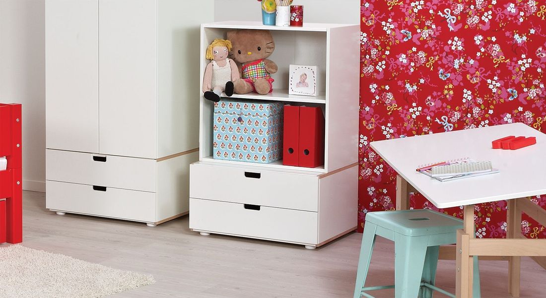 Kommode Kids Town teilmassiv mit Schubladen