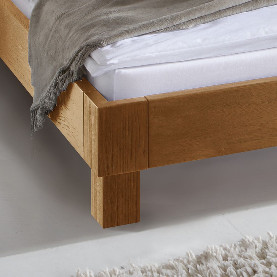 Bett Floriano Eiche Massivholz