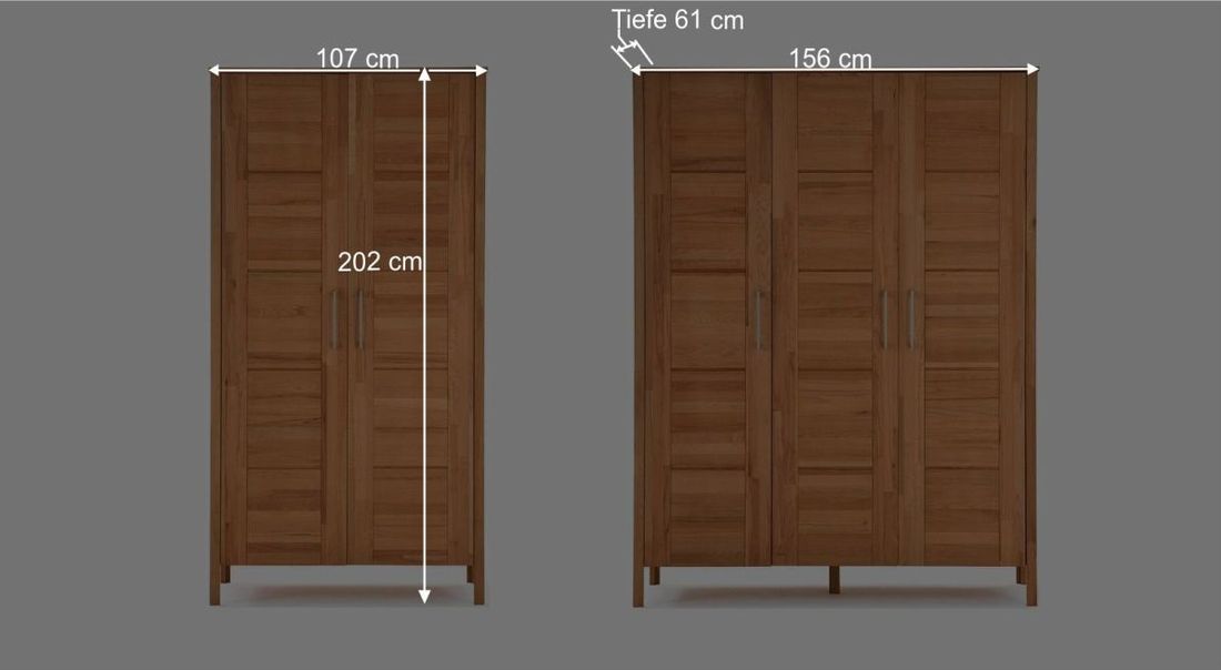 Drehtüren-Kleiderschrank Halvar
