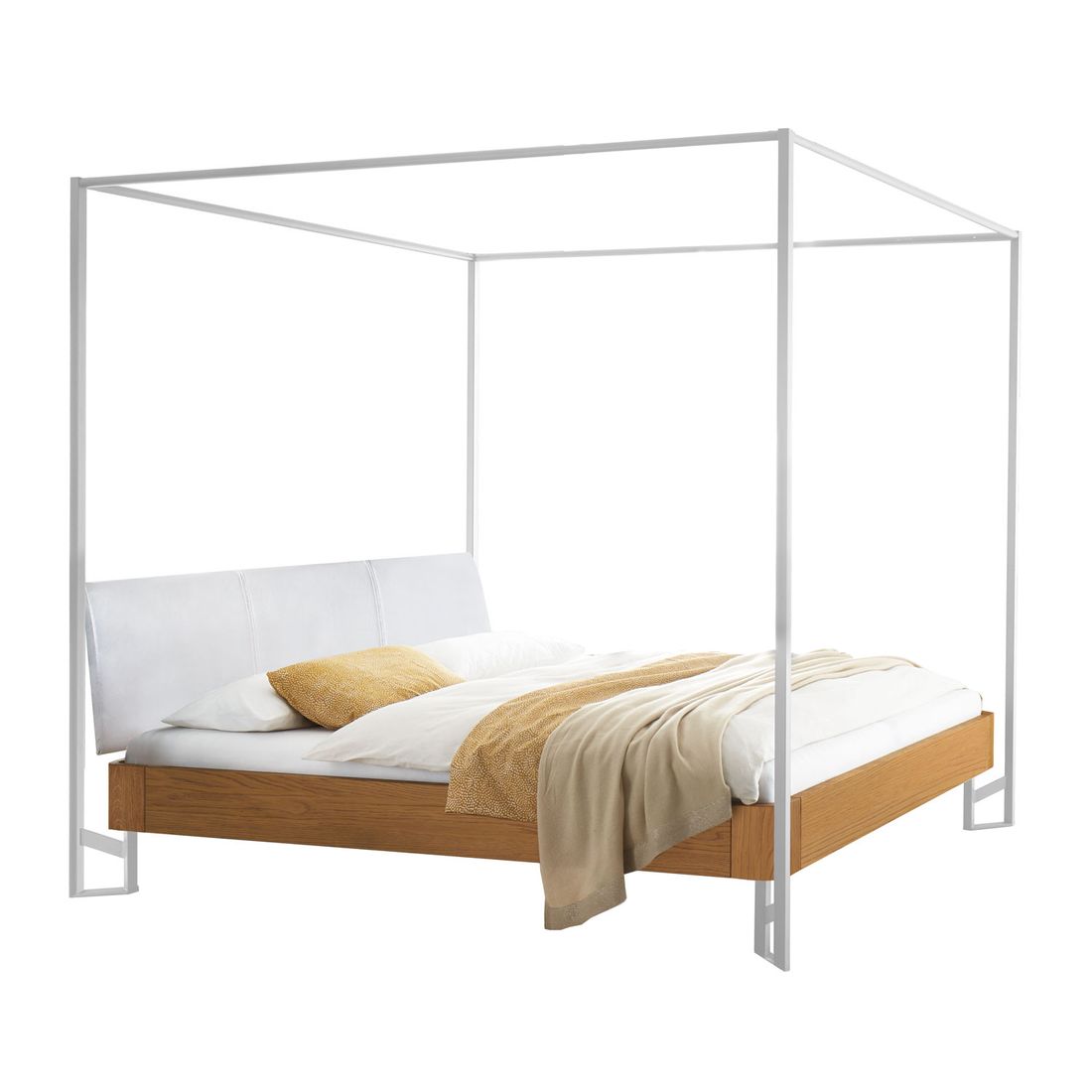 Himmelbett Ketevan Eiche Massivholz