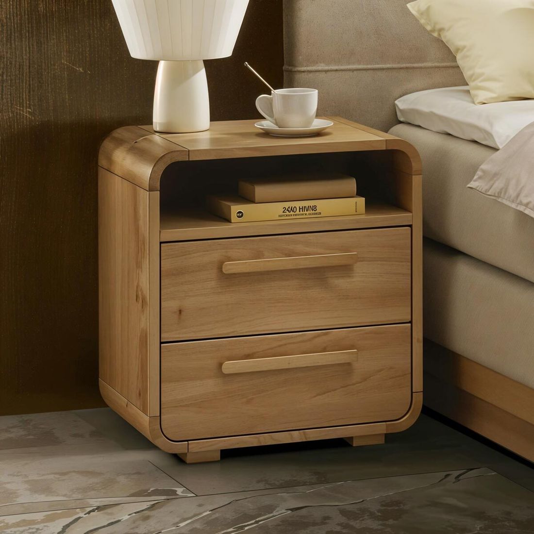 Nachttisch Trosa Eiche Massivholz H 57cm