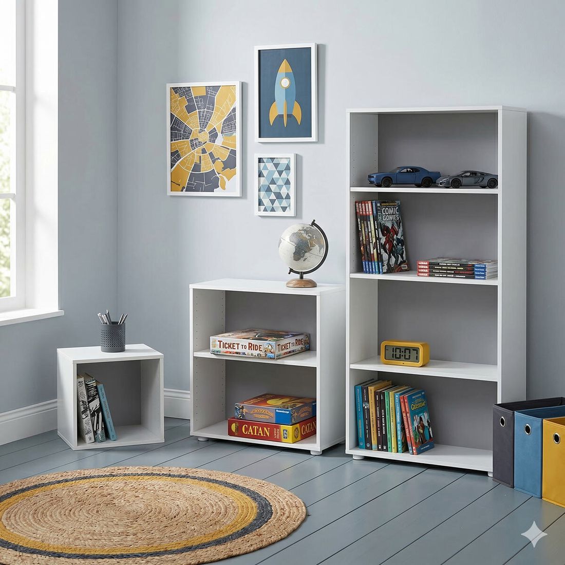 Standregal Kids Town Color Buche teilmassiv