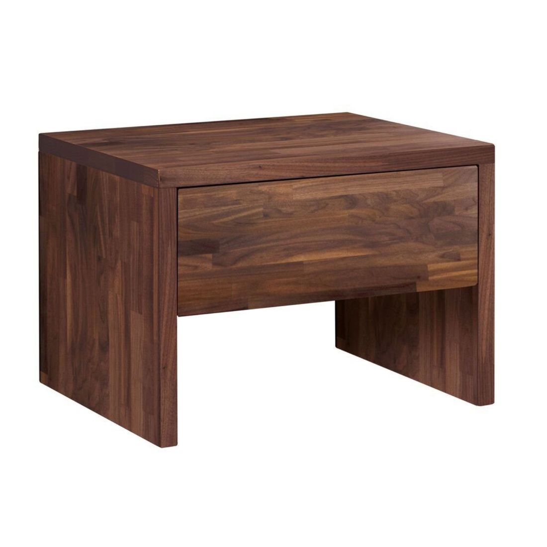 Nachttisch Carman Nussbaum Massivholz H 35cm
