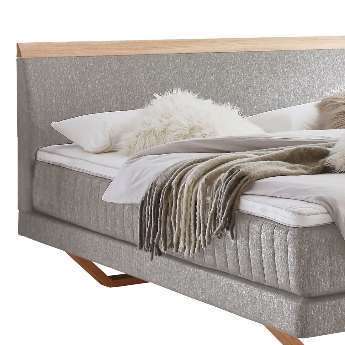 Boxspringbett Imandra Eiche Webstoff