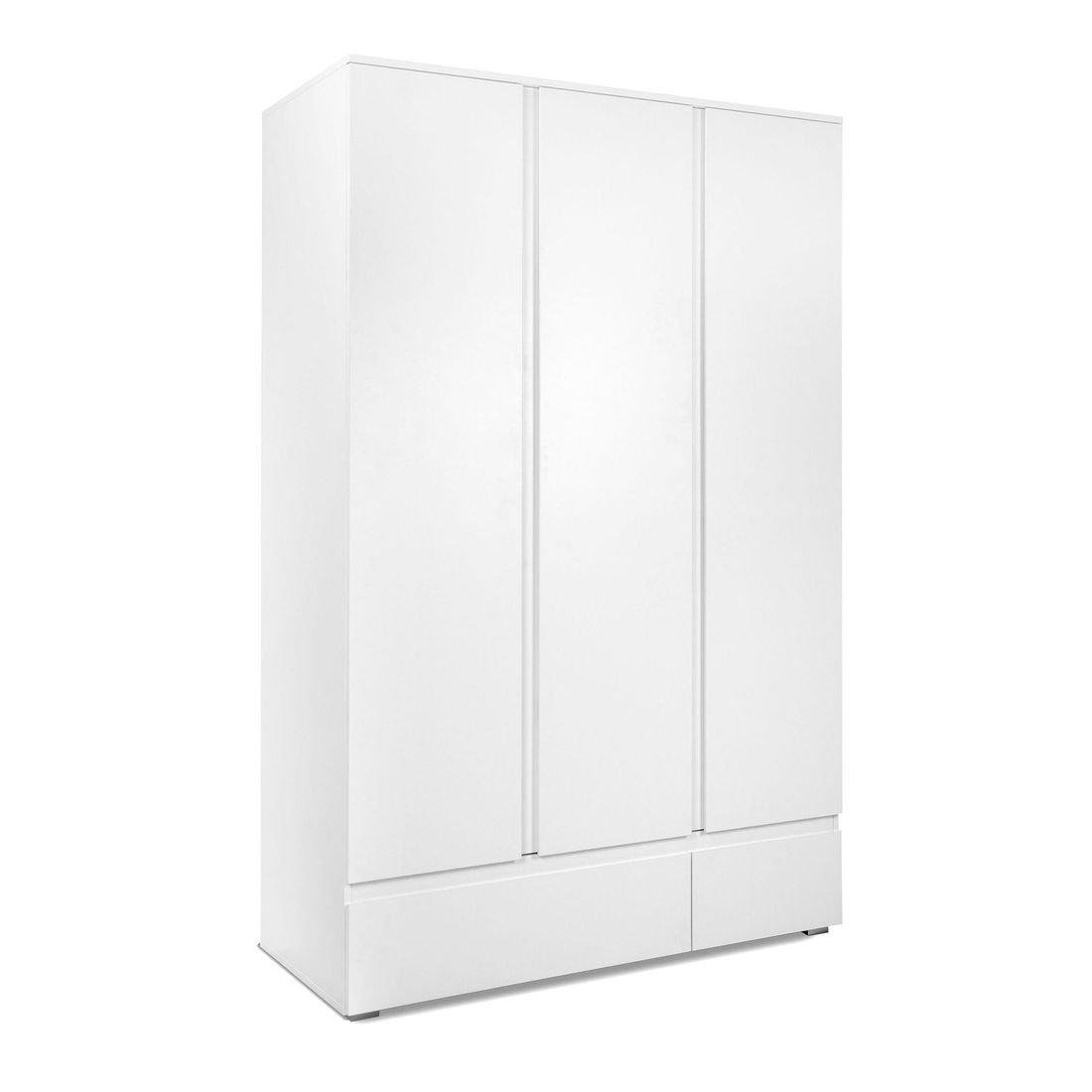 Drehtüren-Kleiderschrank Folda mit Schubladen 121,5x191cm