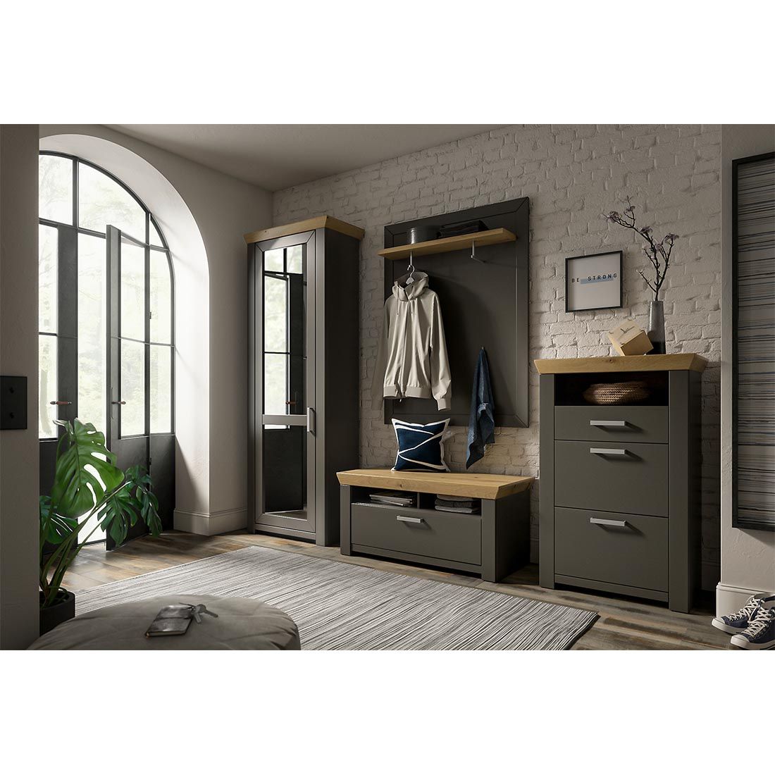 set one York Garderobenpaneel 100x26,6x130cm