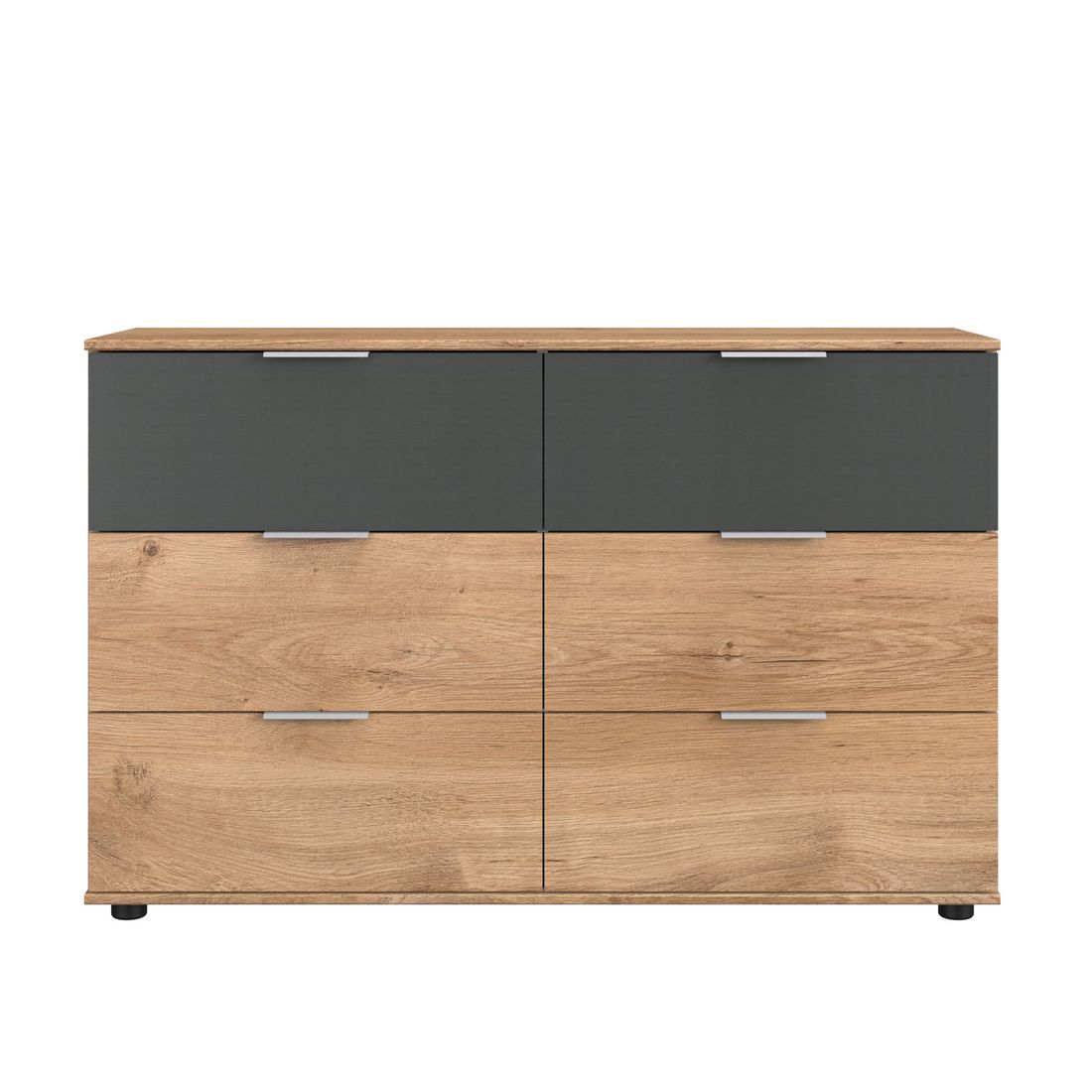 Sideboard Alwara Eiche Dekor mit Schubladen