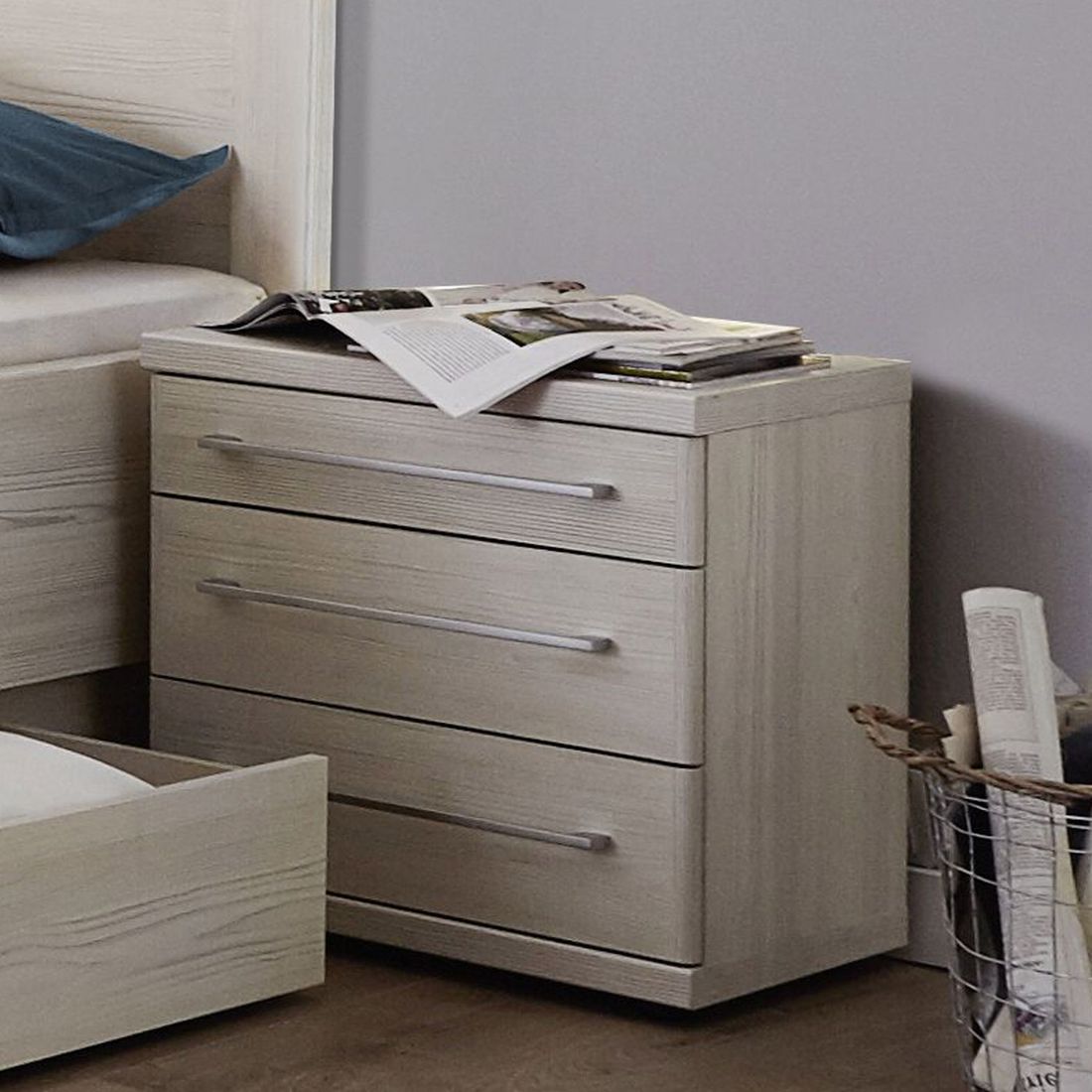 Nachttisch Apolda Lärche Dekor H 52cm