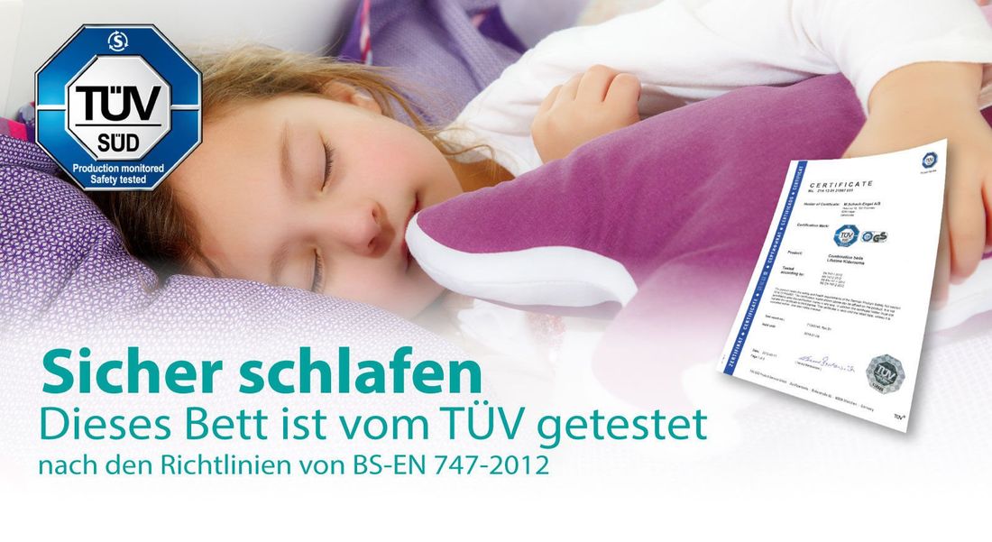 LIFETIME Mini-Hochbett 4-in-1 Kiefer Massivholz mit Lattenrost