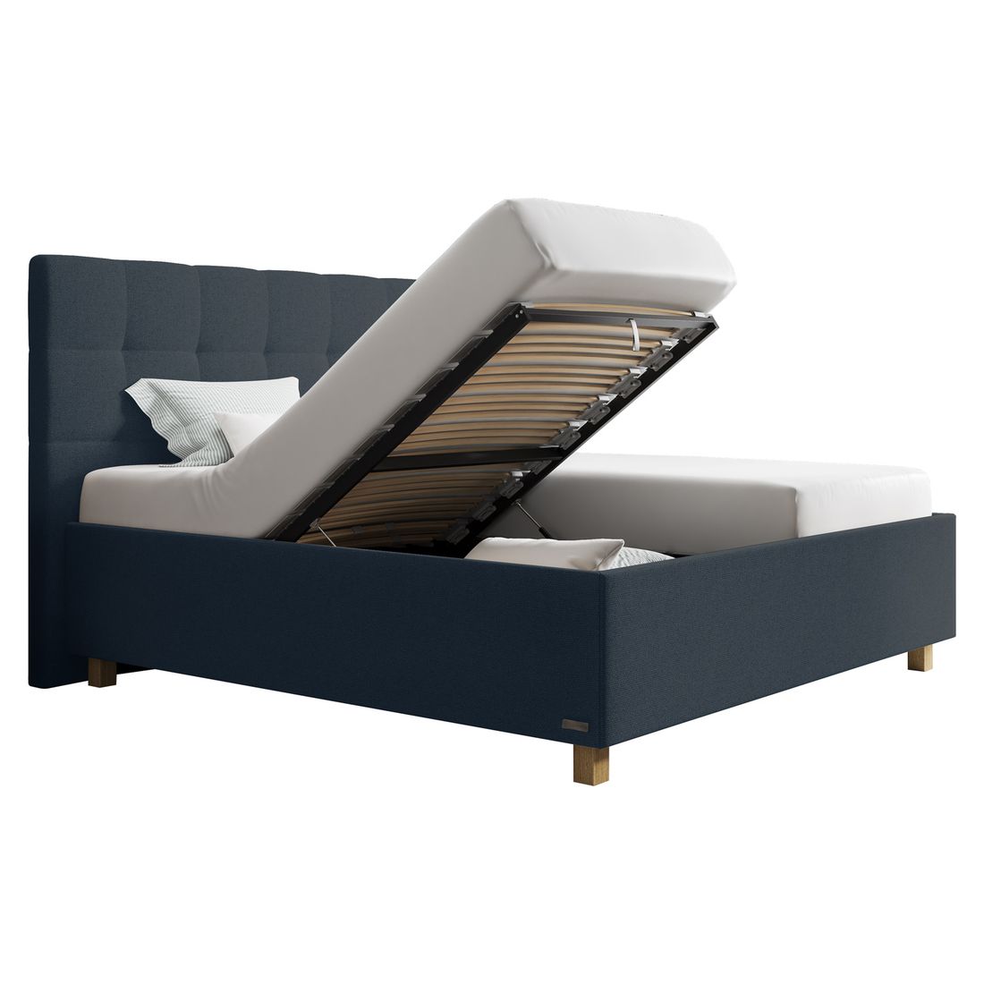 SCHLARAFFIA Polsterbett Medea Komfort Microvelours/Webstoff mit Bettkasten und Lattenrost