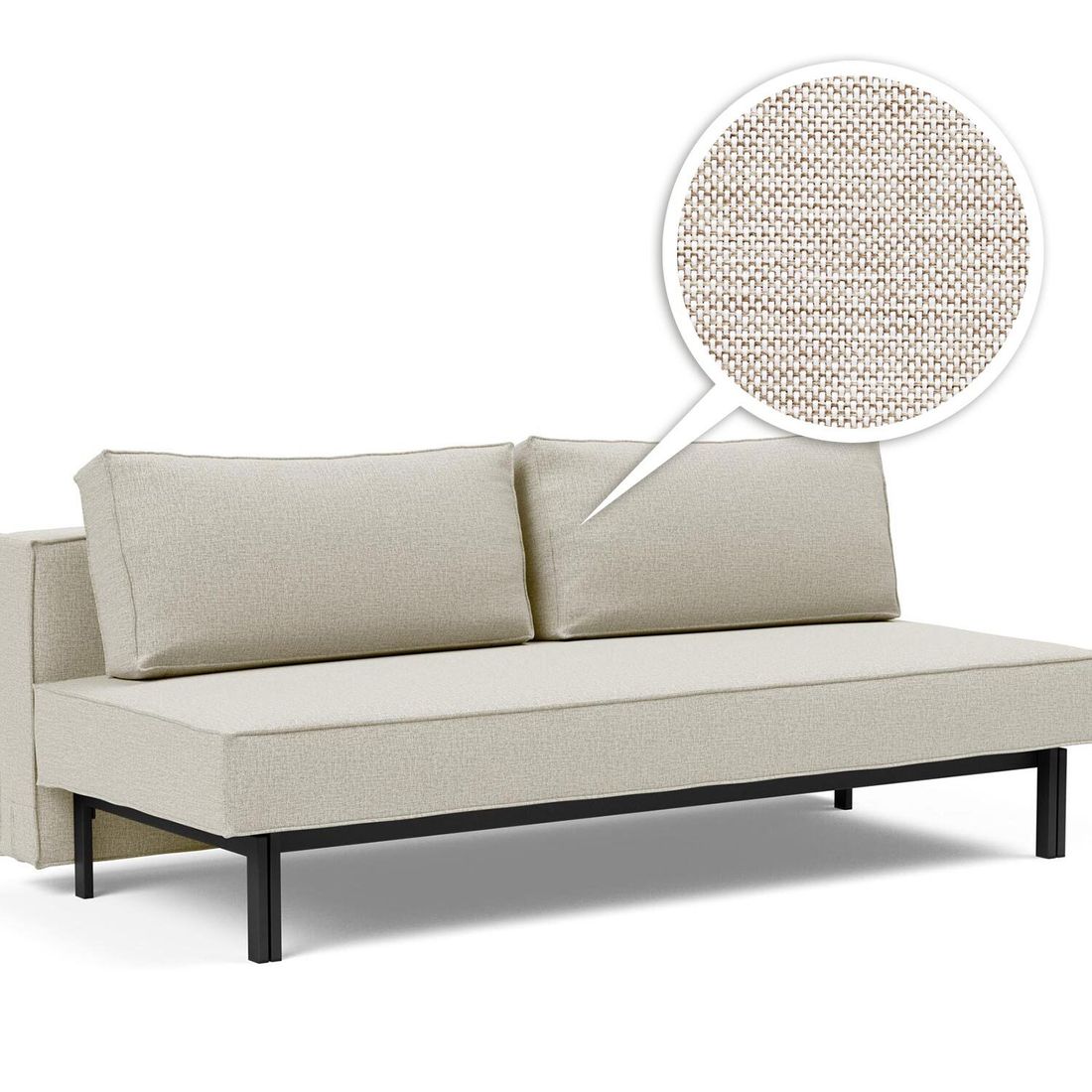 Schlafsofa Ellwood Webstoff mit Stauraum