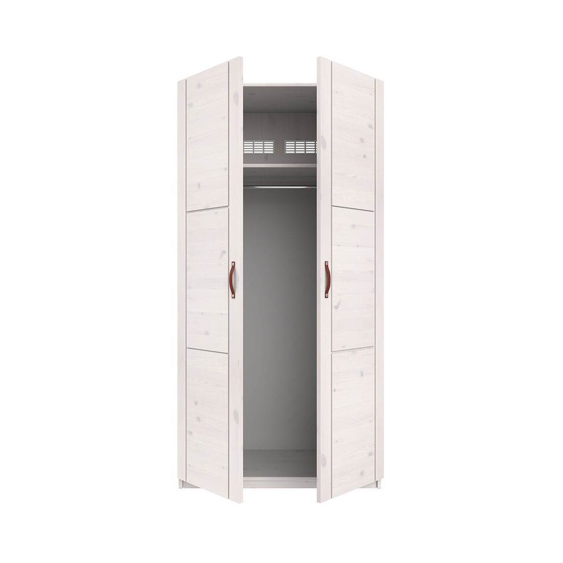 LIFETIME Drehtüren-Kleiderschrank Original Kiefer Massivholz mit Innenausstattung H 203cm