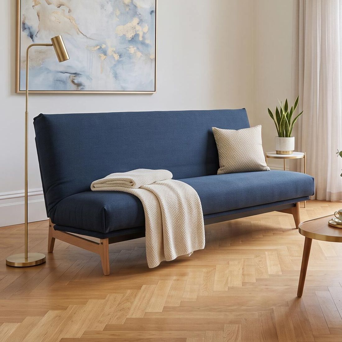 Schlafsofa Atessa Webstoff/Cord mit Lattenrost und Stauraum