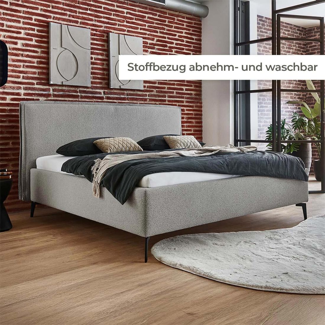 HOMELIV. Polsterbett SwitchIT Sheffield Webstoff