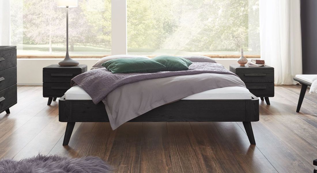 Bett Santa Rosa Eiche Massivholz ohne Kopfteil