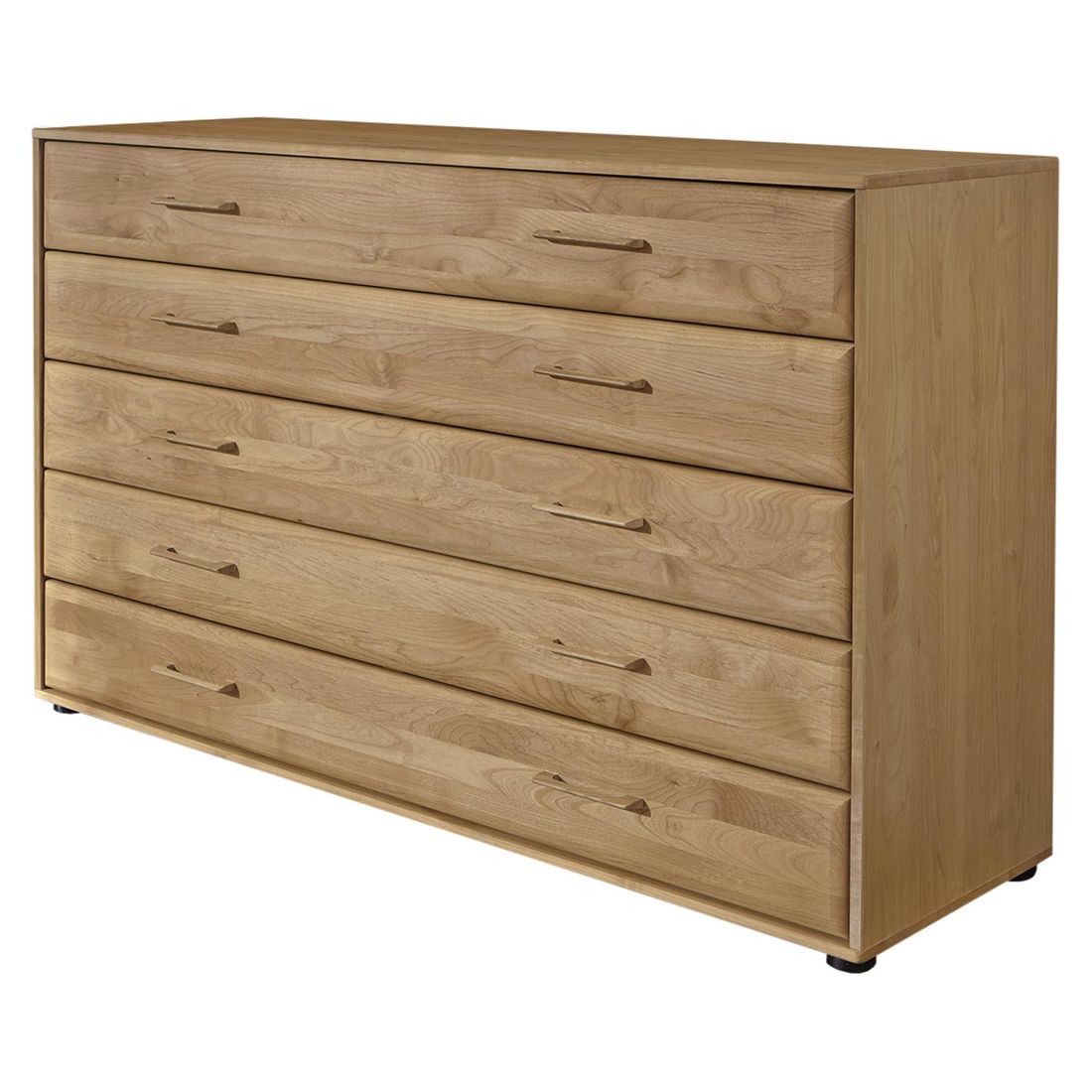 Sideboard Narita Erle teilmassiv mit Schubladen