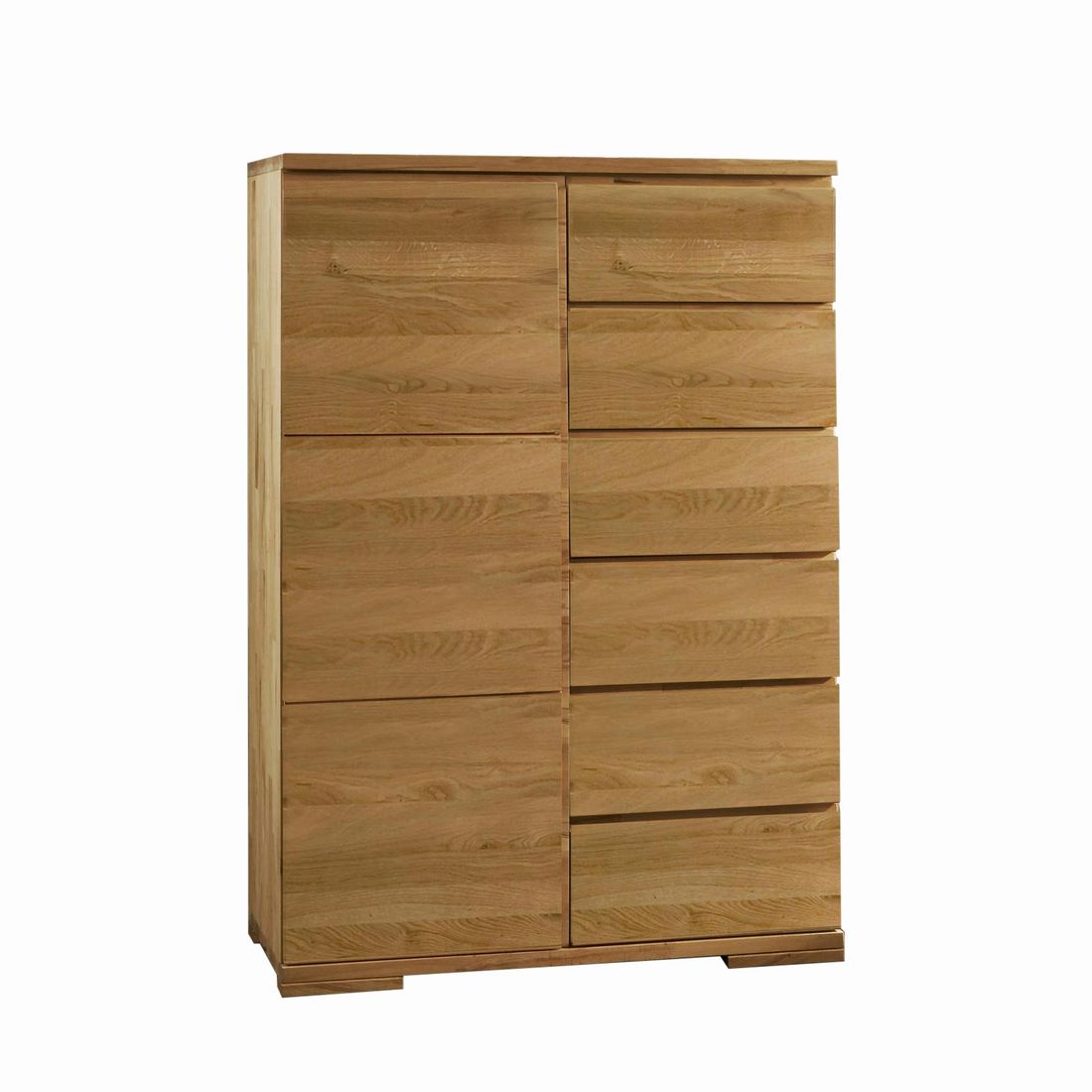 Hochkommode Andalucia Variante 5 Kernbuche/Wildeiche Massivholz mit Schubladen