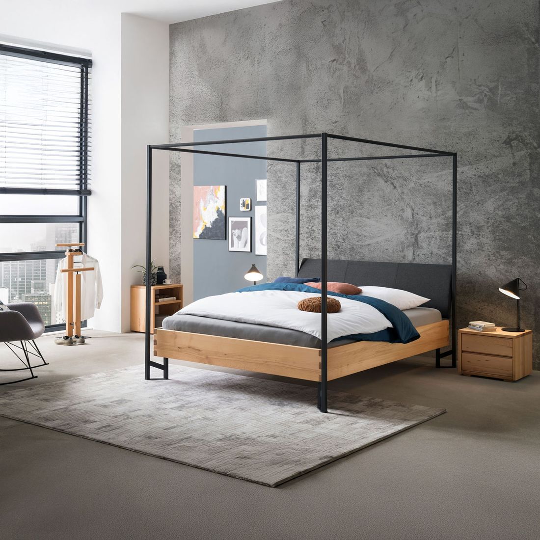 Himmelbett Joris Wildbuche Massivholz