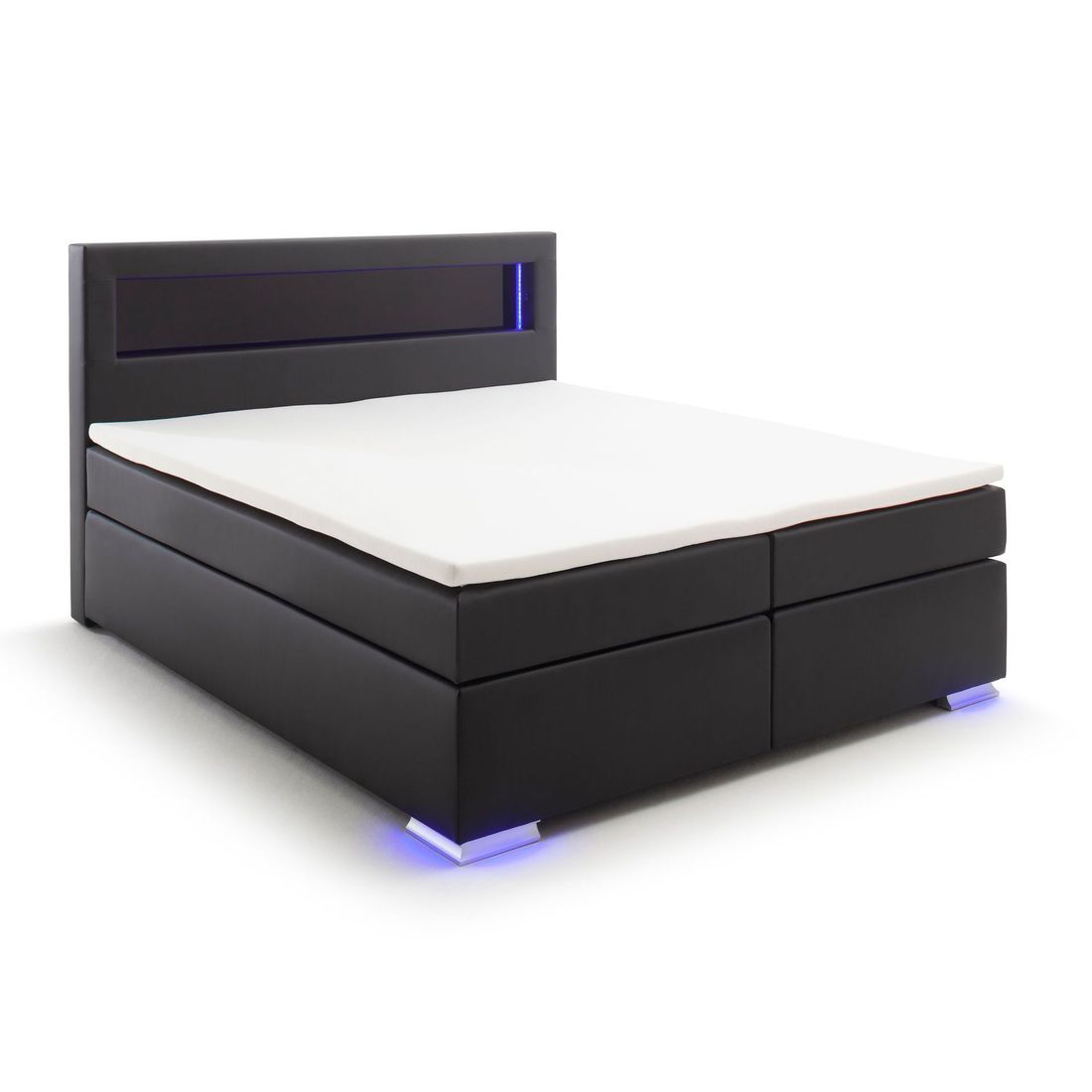 Boxspringbett Cresella Kunstleder mit Beleuchtung