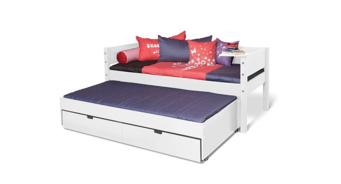 Kojenbett Kids Town Buche teilmassiv mit Lattenrost und Schubkasten