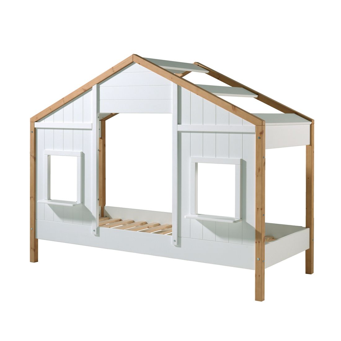 Hausbett Townhouse Kiefer Massivholz mit Lattenrost