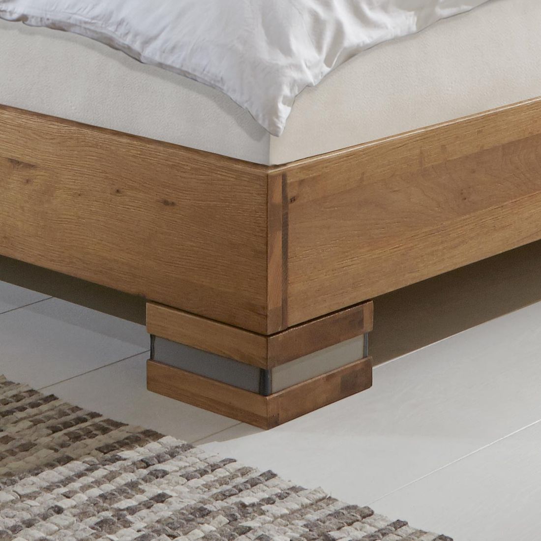 Boxspringbett Mexiana Wildeiche Massivholz