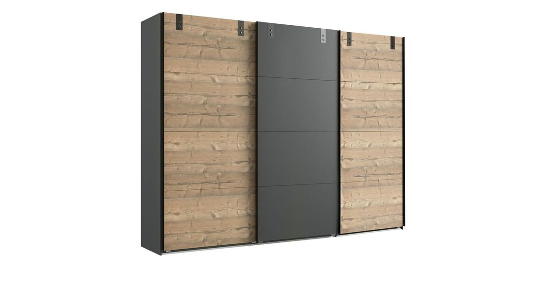 Schwebetüren-Kleiderschrank Midori Tanne Dekor H 210cm