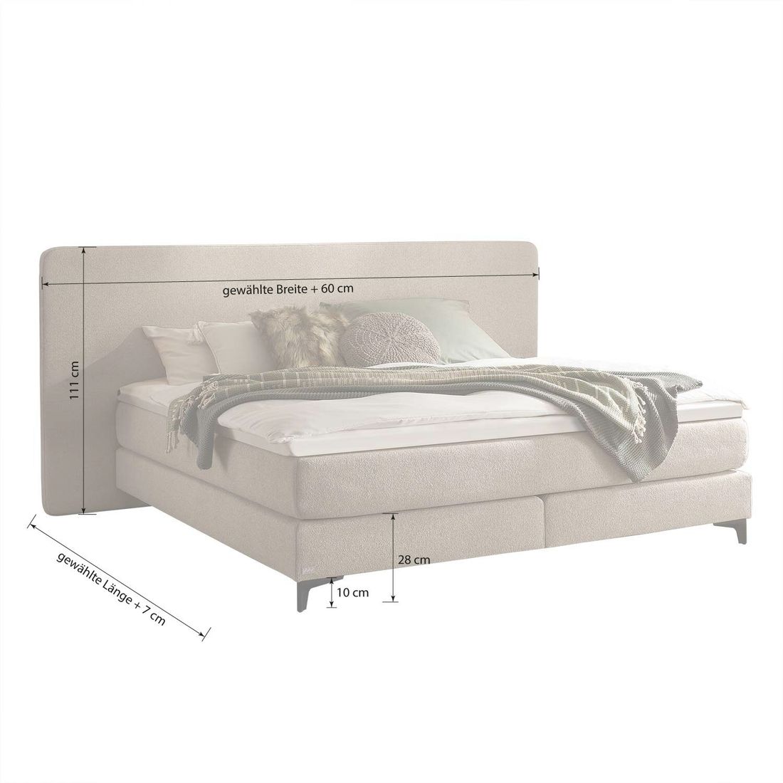 Boxspringbett Mael Strukturstoff
