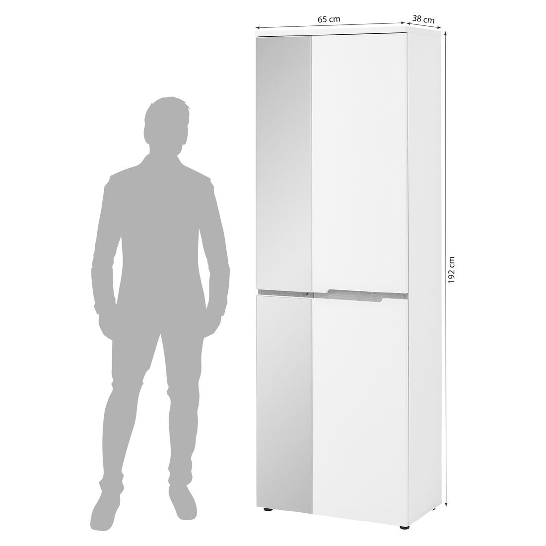 Innostyle Memphis Garderobenschrank 65x38x192cm