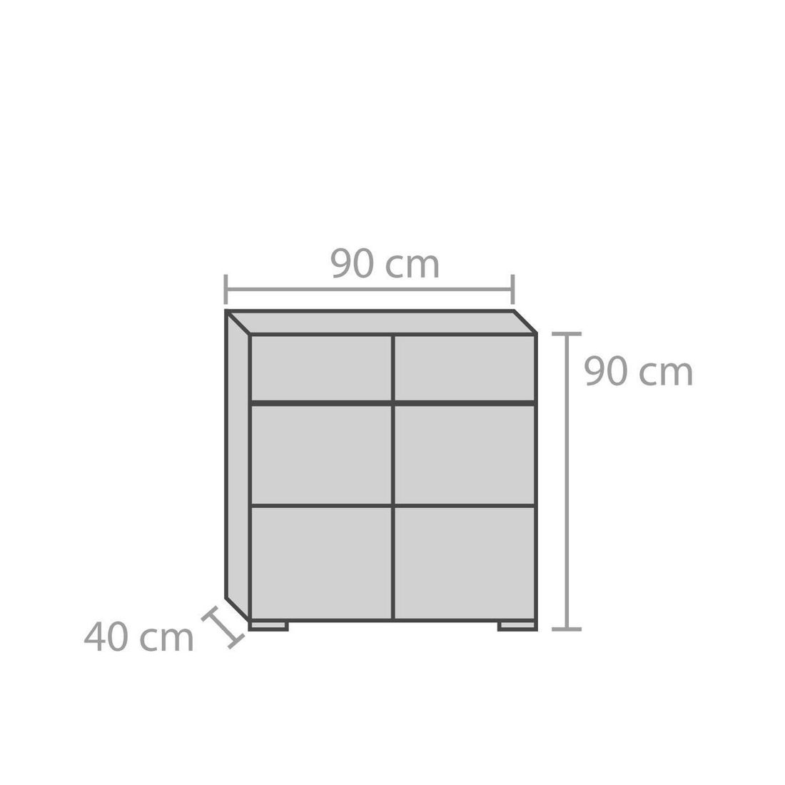 Kommode Andalucia Variante 1 Kernbuche/Wildeiche Massivholz mit Schubladen