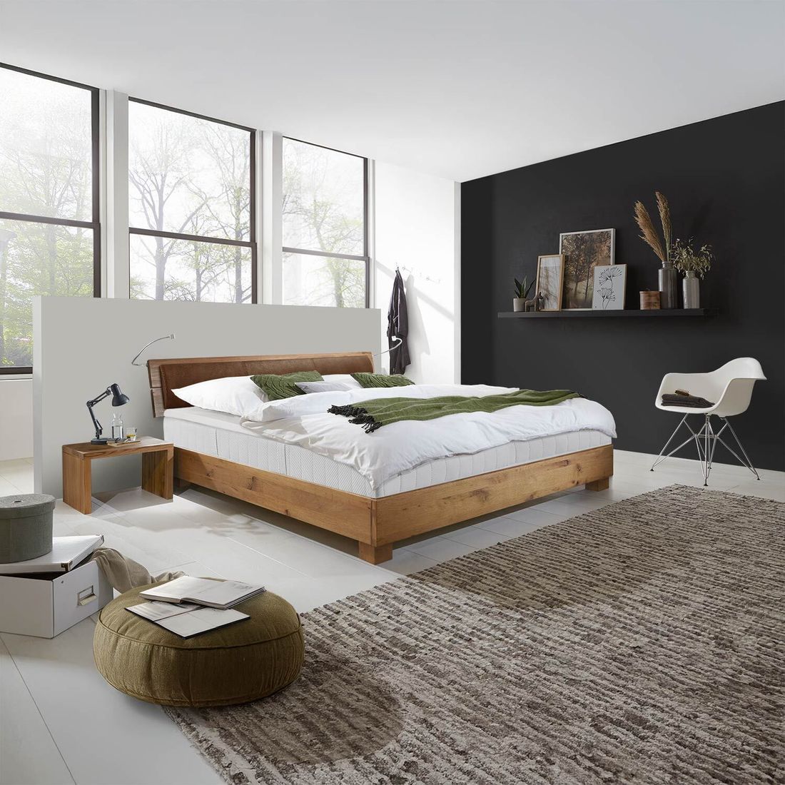 Boxspringbett Mexiana Wildeiche Massivholz