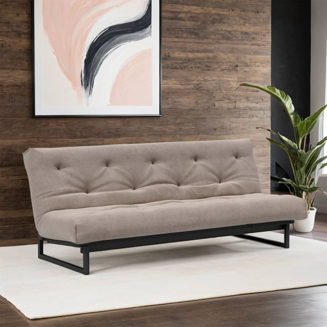 Schlafsofa Frentano Webstoff/Cord mit Lattenrost und Stauraum