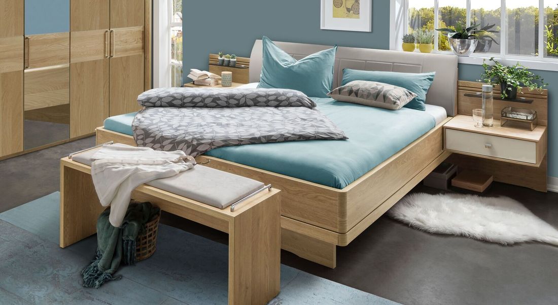 Doppelbett Ayla Komfort Eiche Dekor