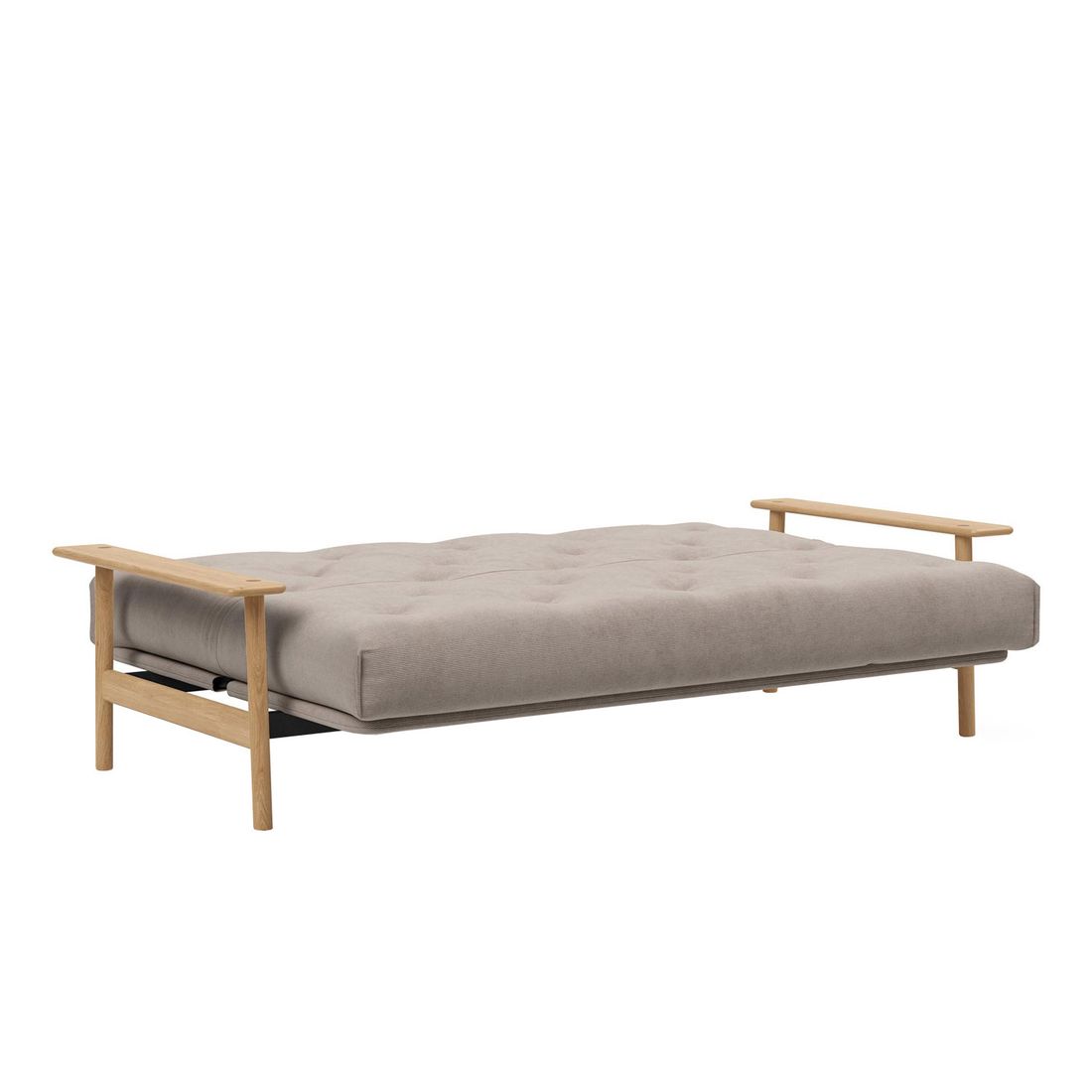 Schlafsofa Emmich Webstoff/Cord mit Lattenrost und Stauraum