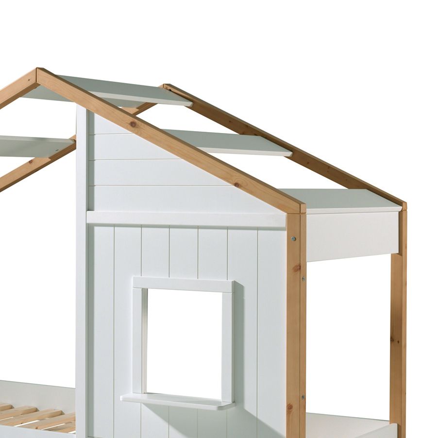 Hausbett Townhouse Kiefer Massivholz mit Lattenrost