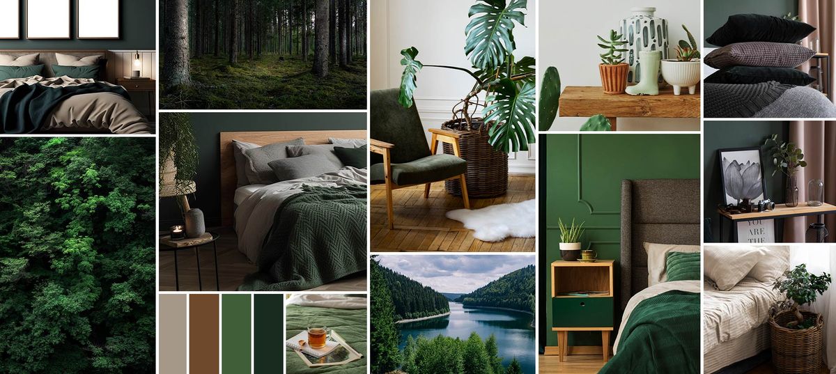 Schlafzimmer inspiriert von Wäldern