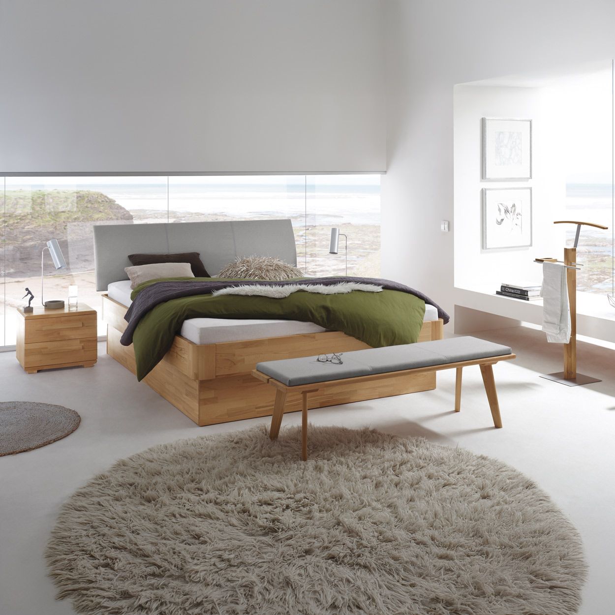 Bettbank Ballina Kernbuche Massivholz