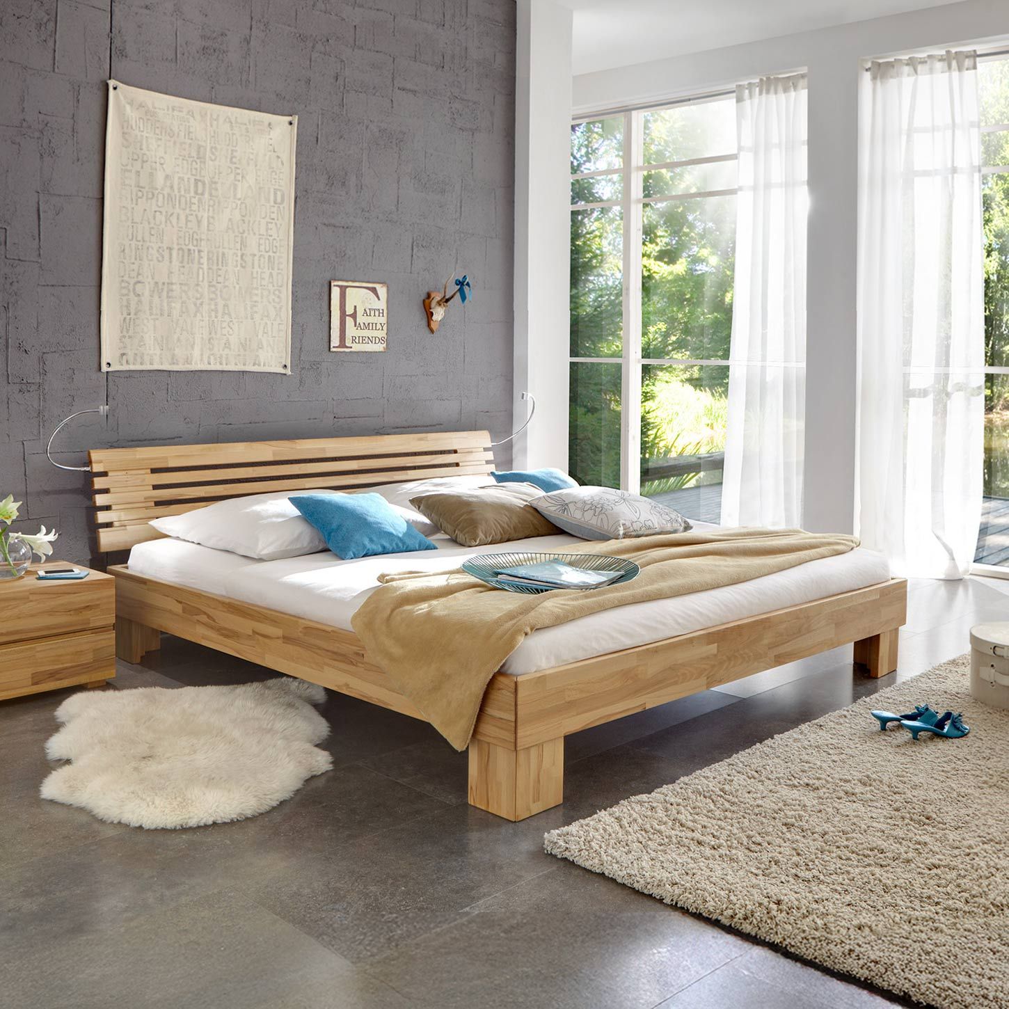 bett wood romance buche massivholz