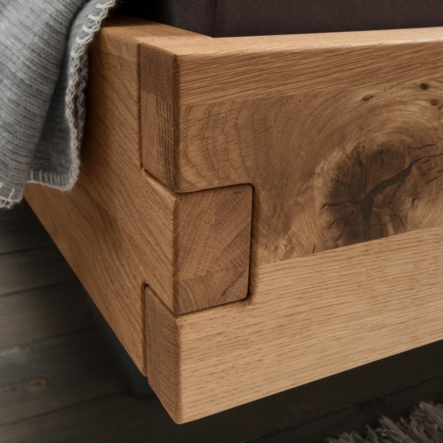 Bett Fillin Komfort Wildeiche Massivholz