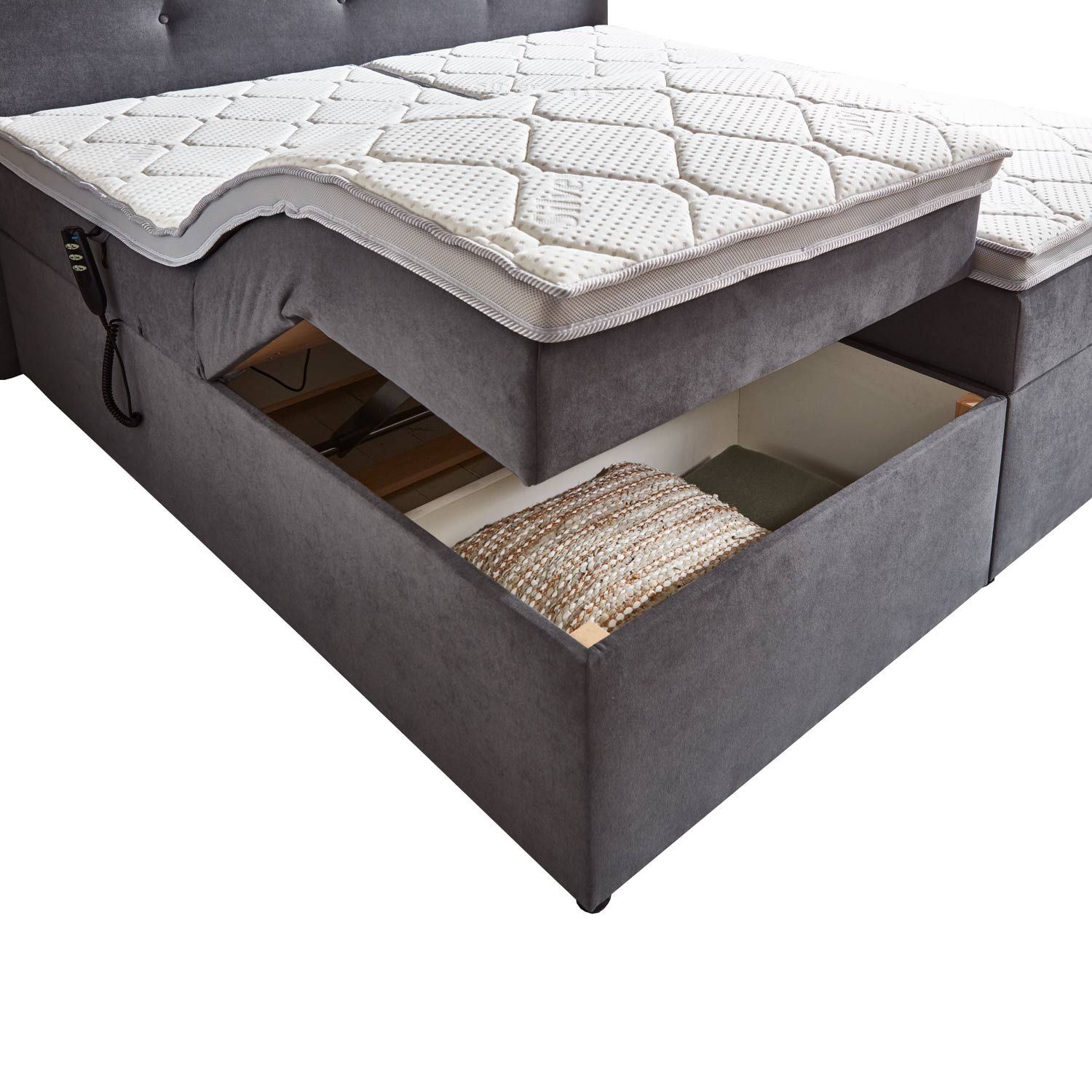Boxbett Paden elektrisch verstellbar Webstoff 180x200cm