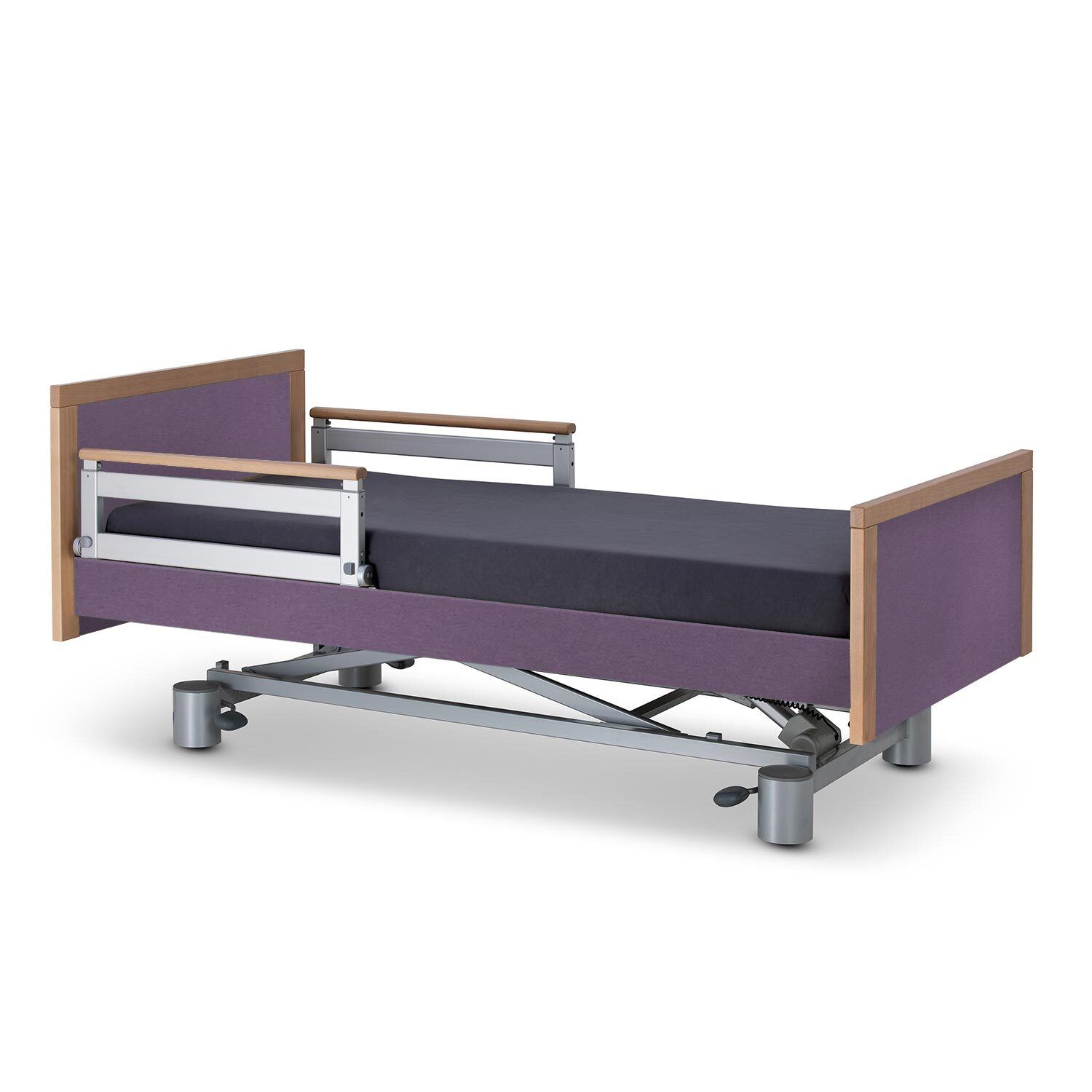 Komfortbett mit Pflegebett-Funktion Sylt Webstoff mit Tellerrost