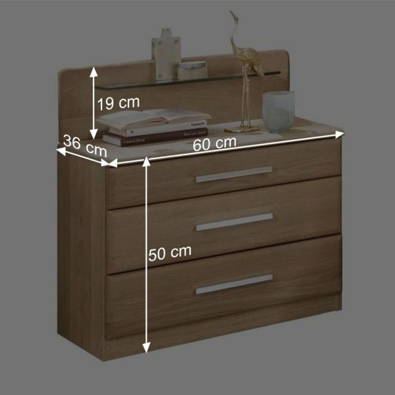 Nachttisch Bloomfield Eiche teilmassiv H 50cm