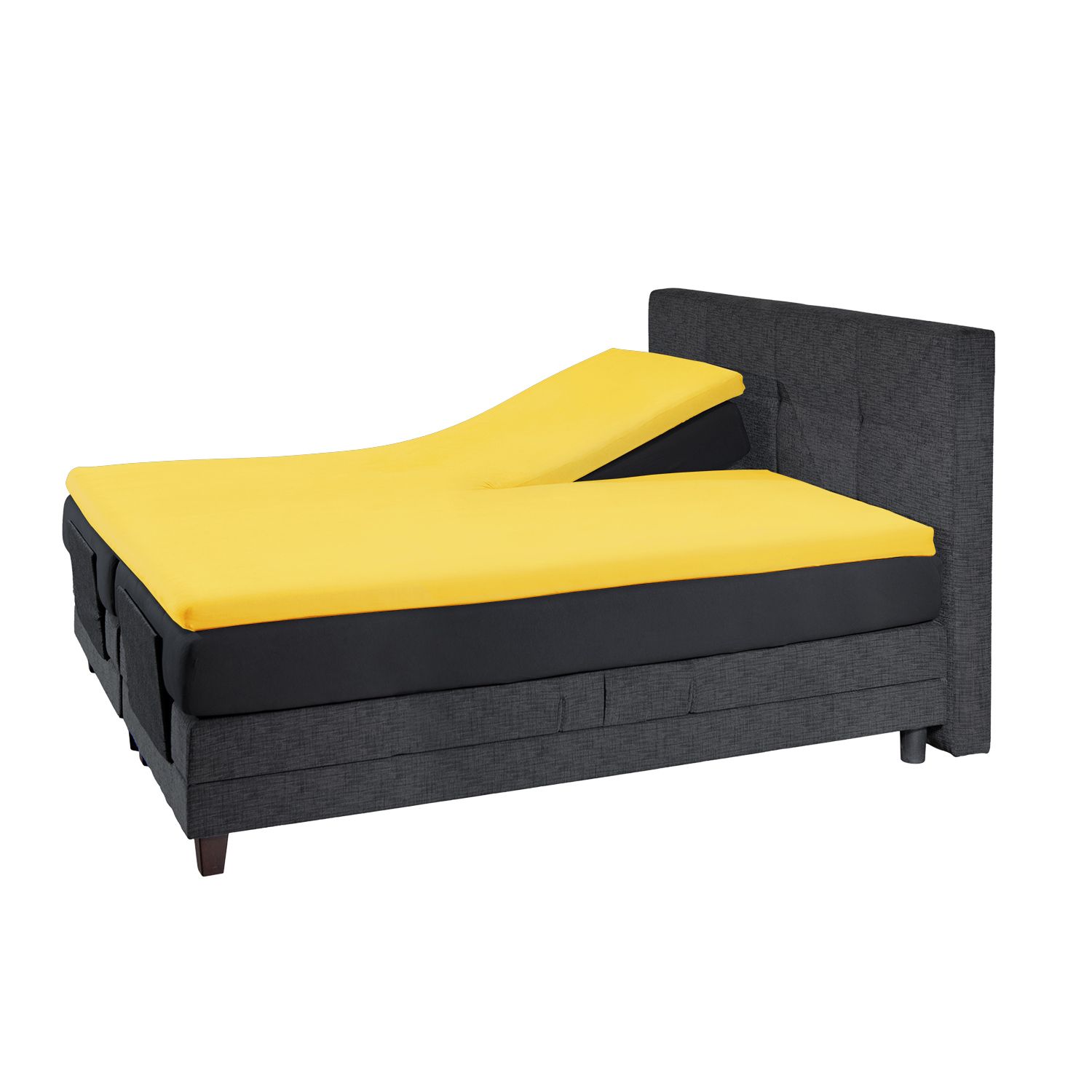 Boxspring-Spannbetttuch für Split-Topper (Kopfteileinschnitt)